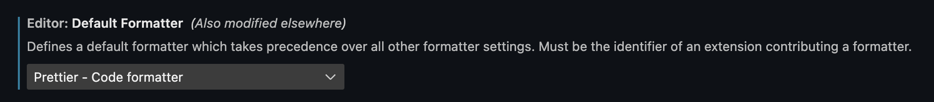 Default formatter